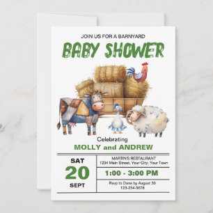 Barnyard Baby Shower Einladung
