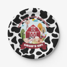 Barnyard Bash Birthday Paper Plate