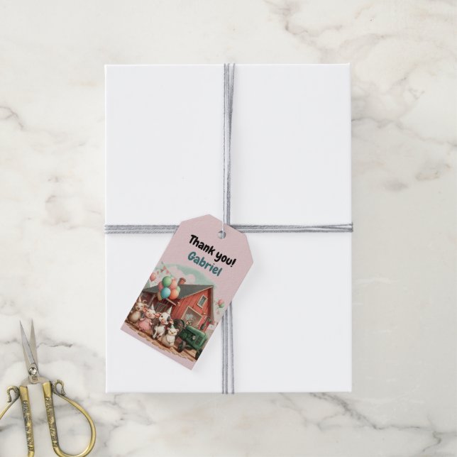 Barnyard Bash Gift Tags 🎁 🐄 Geschenkanhänger (Mit Garn)