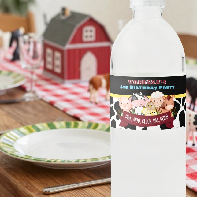 Barnyard Bash Wasserflaschenetikett (Von Creator hochgeladen)