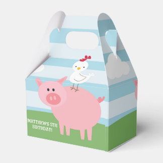 Barnyard Birthday Bash/Gastgeschenk Box Geschenkschachtel