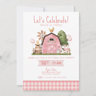Barnyard Birthday Einladung ・ Farm Animal Party