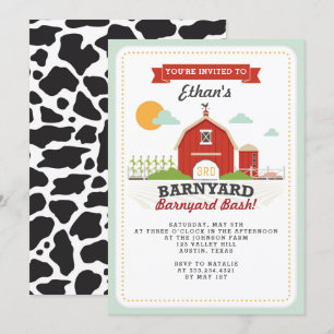 Barnyard Birthday Party Einladung