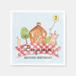 Barnyard Birthday Party Napkin Serviette
