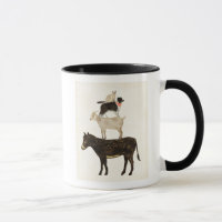 Barnyard Buds - Donkey, Ziege, Hund, Katze