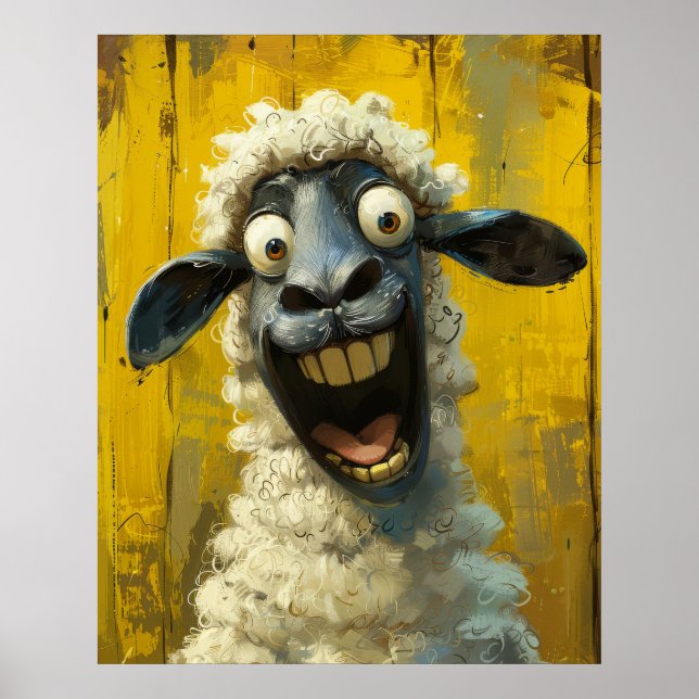 Barnyard Burst - Unglaublich witzig Schaf-Portrait Poster (Vorne)