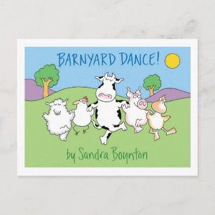 BARNYARD DANCE - Postkarte von Sandra Boynton!