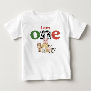 Barnyard-Farm 1. Geburtstags-T-Shirt Kleinkind Bab Baby T-shirt