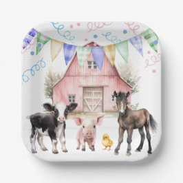Barnyard Farm Animals 1. Geburtstag Pappteller