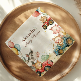 Barnyard Farm Animals Baby Dusche Serviette