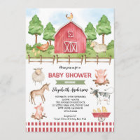Barnyard Farm Animals Babydusche
