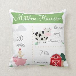 Barnyard Farm Birma Ankündigung Pillow Kissen