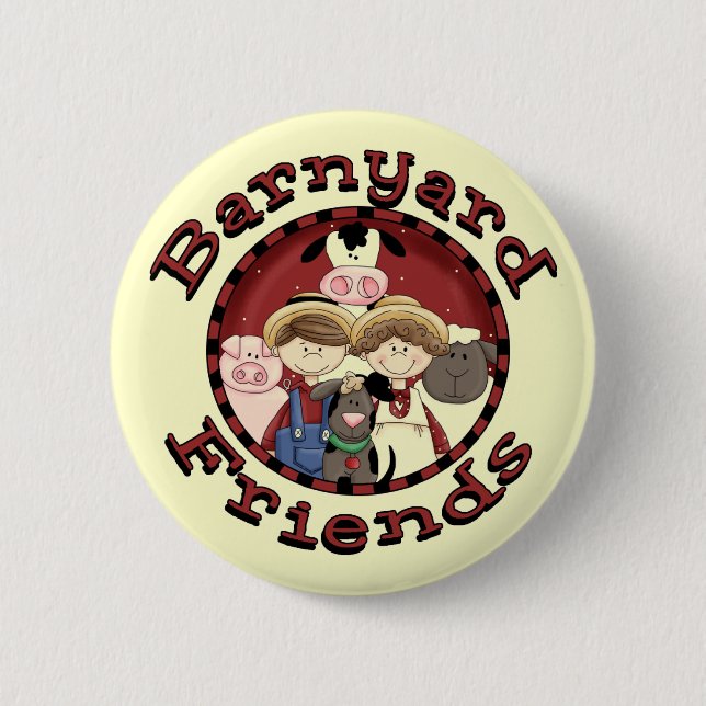 Barnyard-Freund-T-Shirts und Geschenke Button (Vorderseite)