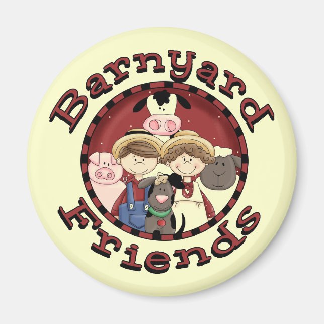 Barnyard-Freund-T-Shirts und Geschenke Magnet (Vorne)