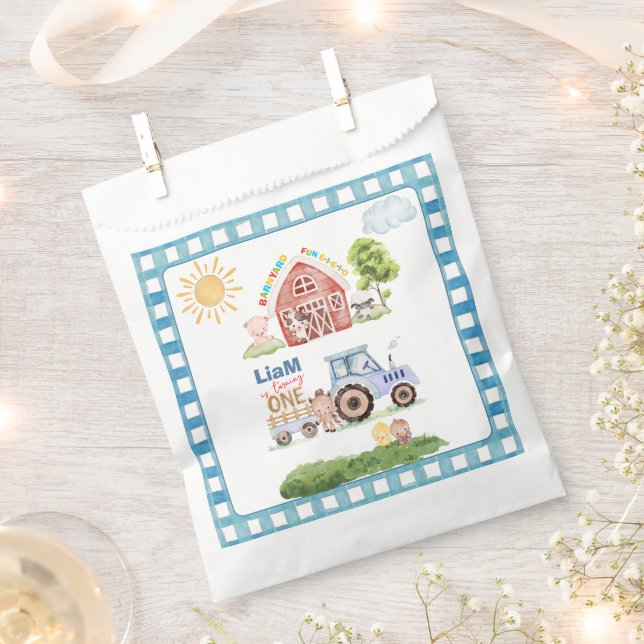 Barnyard Fun 1st Birthday Geschenktütchen (Ausgeschnitten)