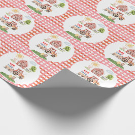 Barnyard Fun Any Age Birthday Geschenkpapier