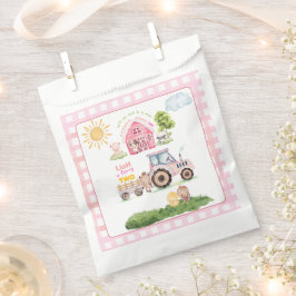 Barnyard Fun Pink 2nd Birthday Geschenktütchen