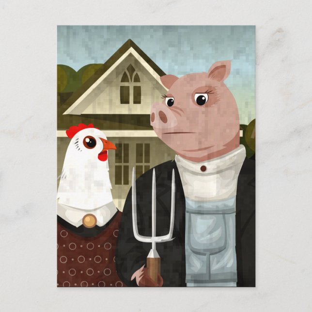 Barnyard Gothic Postkarte (Vorderseite)