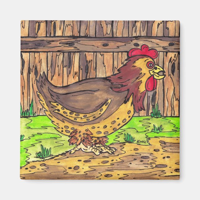 Barnyard Hen Magnet (Vorne)
