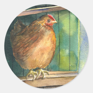 Barnyard-Huhn Runder Aufkleber