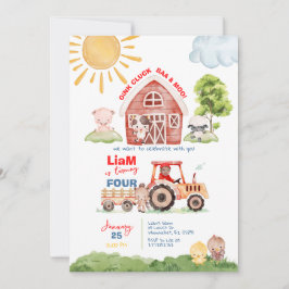 Barnyard jedes Alter Geburtstag Foto Einladung