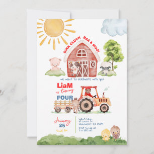Barnyard jedes Alter Geburtstag Foto Einladung