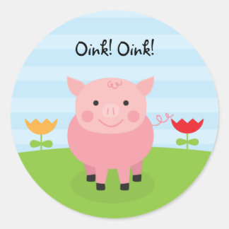 Barnyard Party Personalisiert Geburtstagsaufkleber Runder Aufkleber