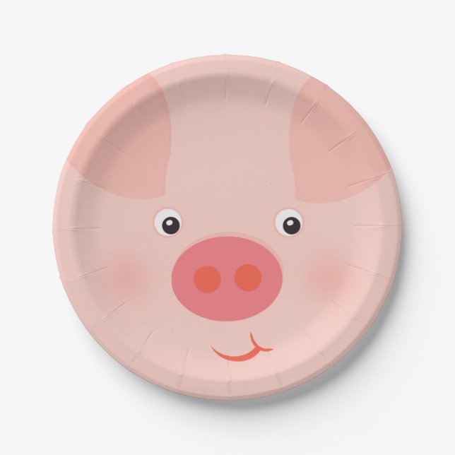 Barnyard Piggy Pappteller (Vorderseite)