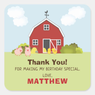 Barnyard Quadratischer Aufkleber