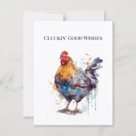 Barnyard Splendor: Wasserfarbenhen, benutzerdefini Postkarte