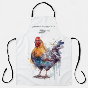 Barnyard Splendor: Wasserfarbenhen, benutzerdefini Schürze