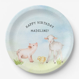 Barnyard-Tier-Geburtstags-Partydekor, petting Zoo Pappteller