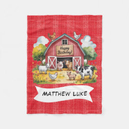 Barnyard Tiere 1. Geburtstagsparty-Geschenk Fleecedecke