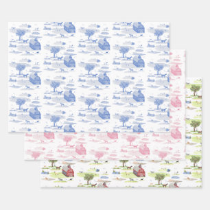 Barnyard Toile Geschenkpapier Set