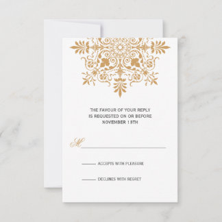 Barock Amber Ornamental Holiday Gala UAWG RSVP Karte