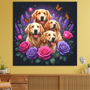 Barock Bulldog: Ein historisches Portrait Leinwanddruck