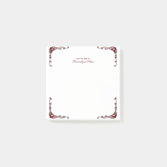 Barock Elegante Post-it Klebezettel (Vorderseite)