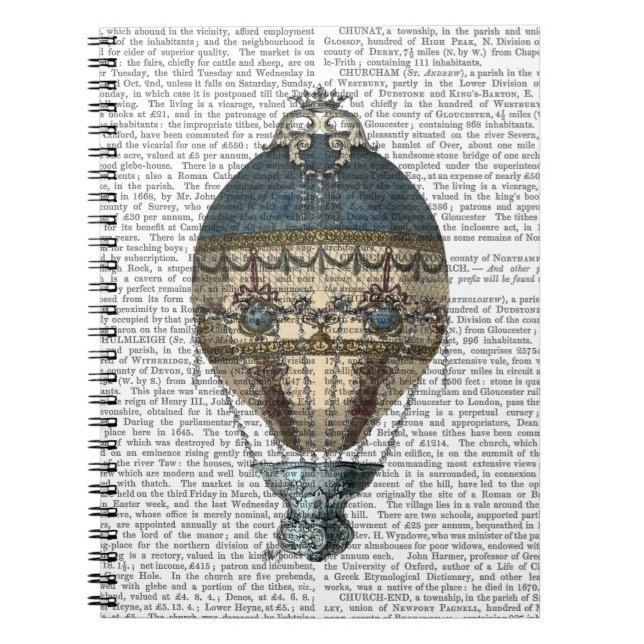 Barock Fantasy Ballon 2 2 Notizblock (Vorderseite)
