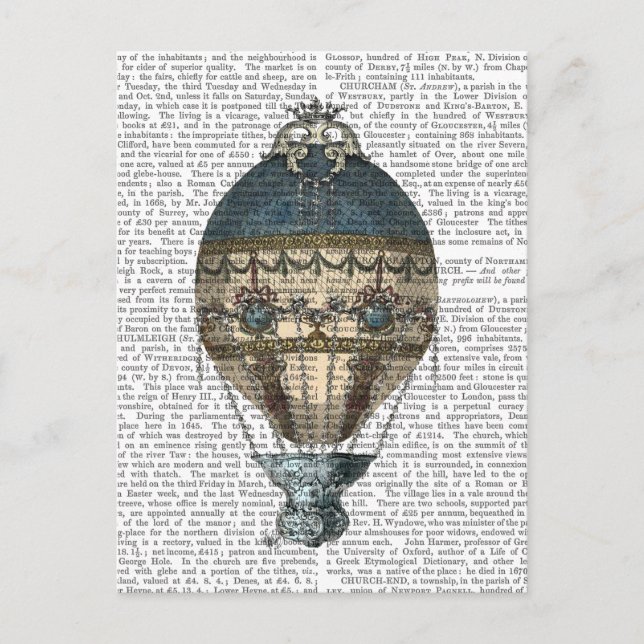 Barock Fantasy Ballon 2 2 Postkarte (Vorderseite)