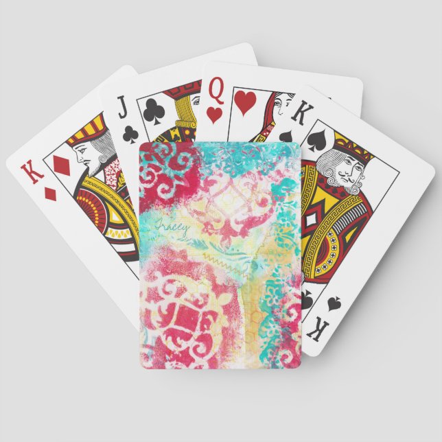 Barock filigrane Grunge Kunst, Dichtung und Musik Spielkarten (Rückseite)