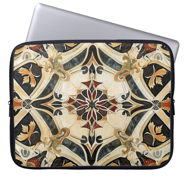 Barock Floral Harmonie Laptopschutzhülle (Vorderseite)