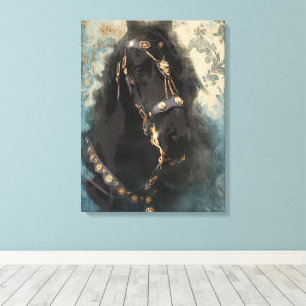 Barock Friesian - Wrapped Canvas Leinwanddruck