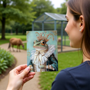 Barock-Frosch-Königsporträt-Design Postkarte