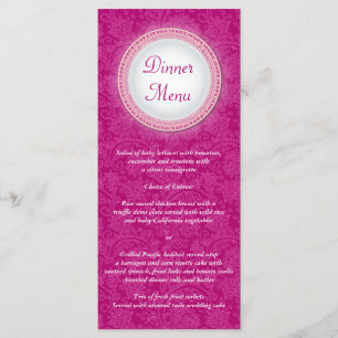 Barock Fuchsia Plaque Menü Rack Card Menükarte