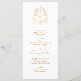 Barock Gold Foil Wedding Programm