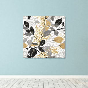 Barock-inspirierte elegante Weinrebe Leinwanddruck