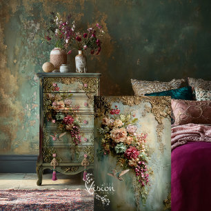 Barock, Kolibri & Ätherische Blumen Seidenpapier