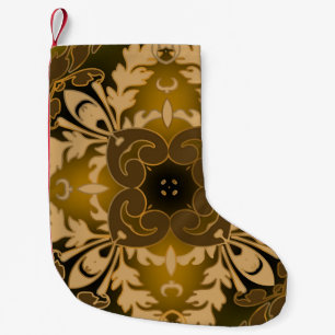 Barock nahtloses Muster. Vintage verzierte Glühen Kleiner Weihnachtsstrumpf
