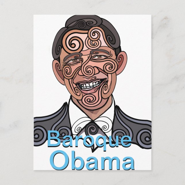 Barock Obama Postcard Postkarte (Vorderseite)