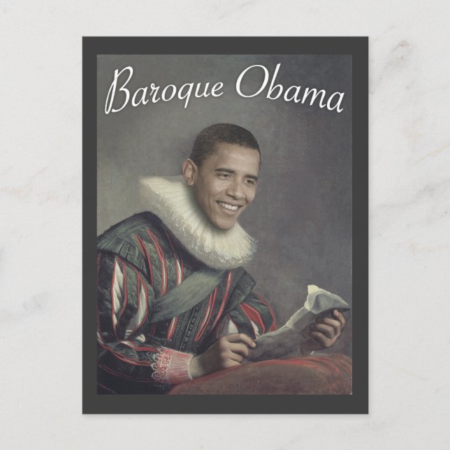 Barock Obama Postkarte (Vorderseite)